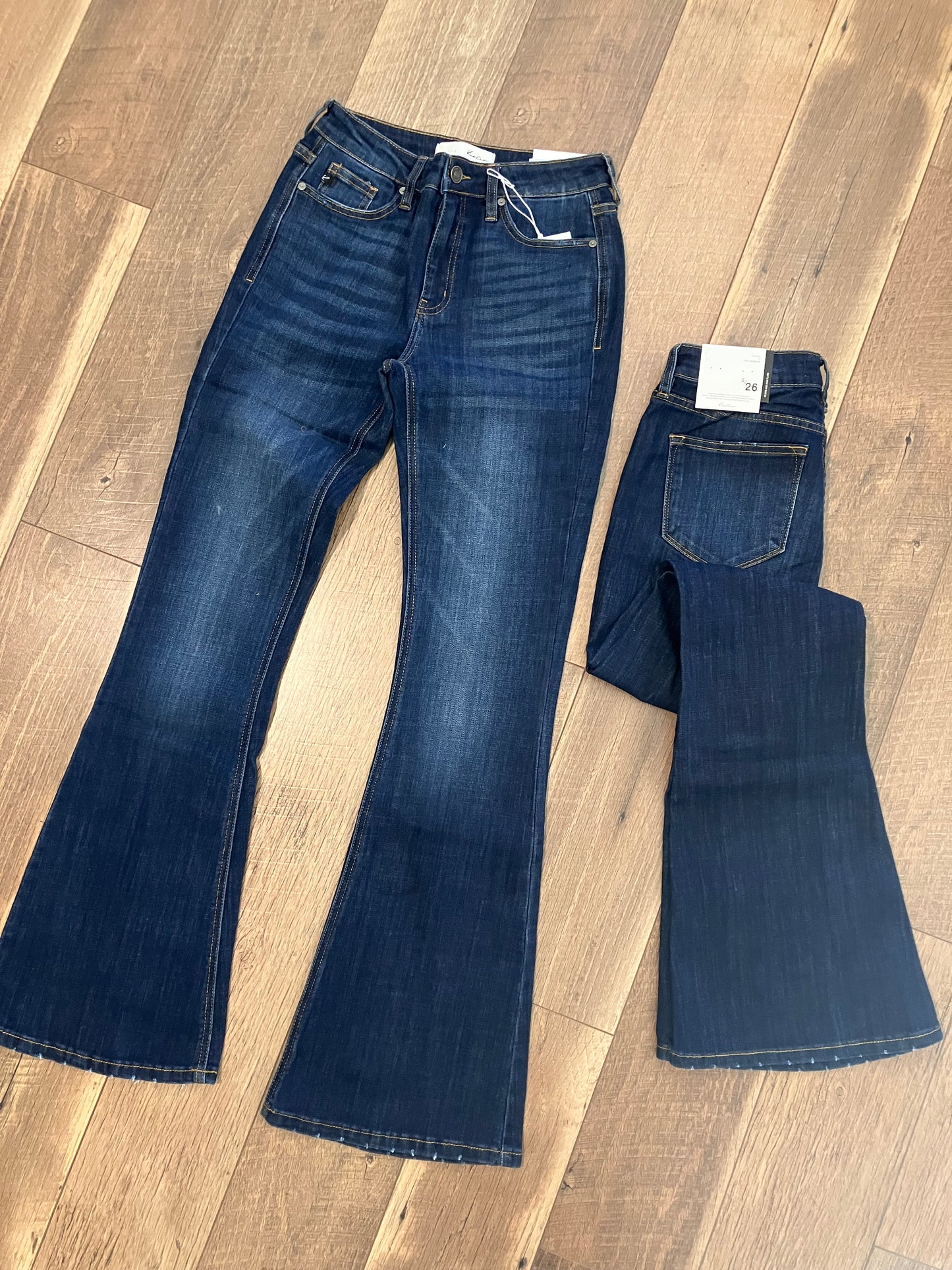 Sadie Petite Mid Rise Flare Denim