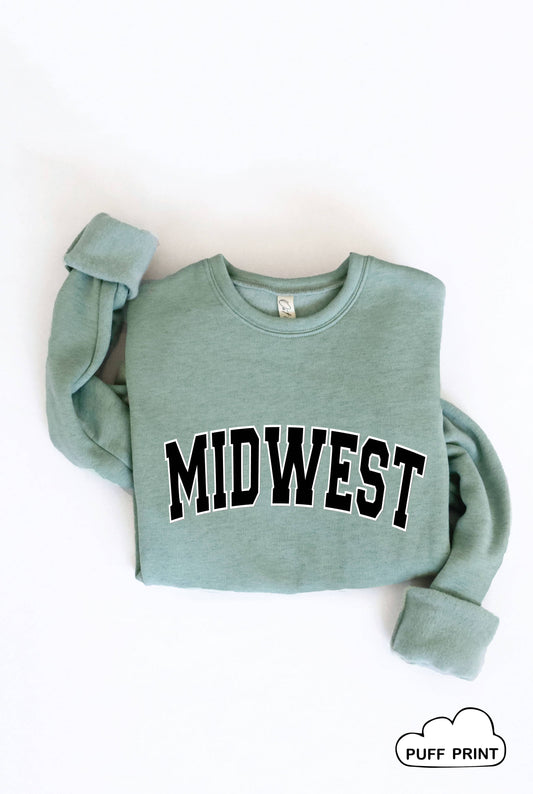 Midwest Puff Letter Crewneck
