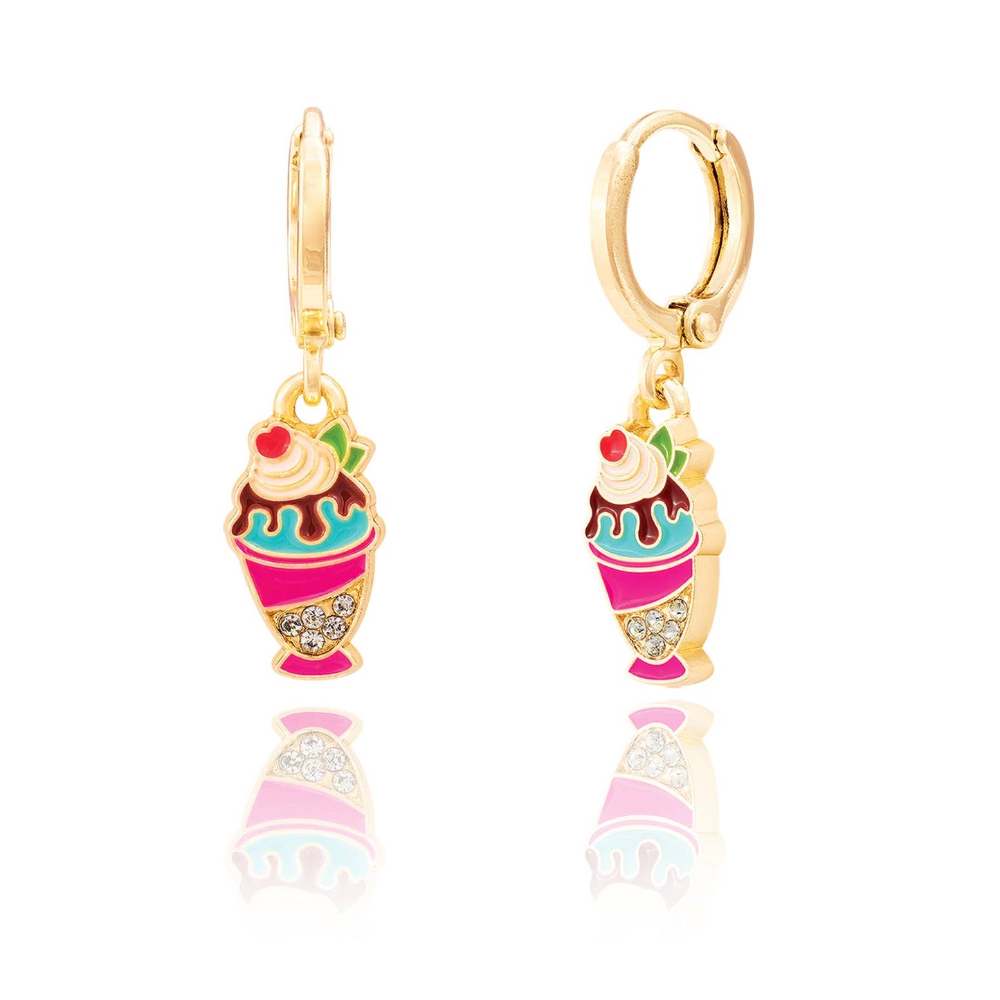 Huggie Hoop Dangle Earrings Sundae Sparkles