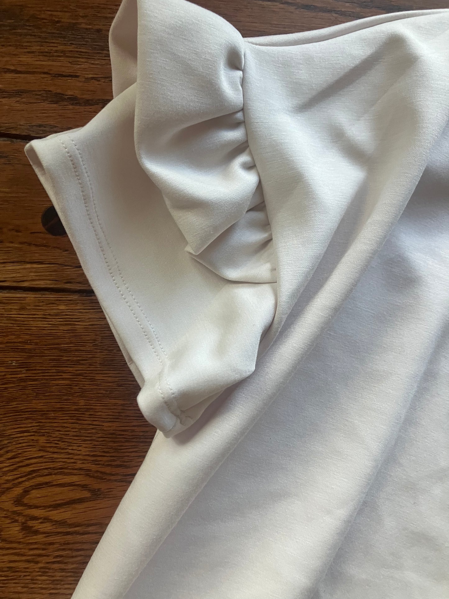 Double Ruffle Natual Top