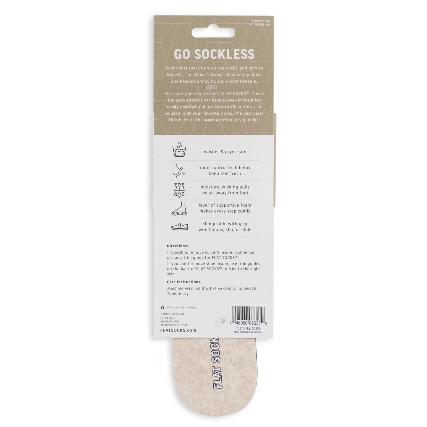 Sand FLAT SOCKS