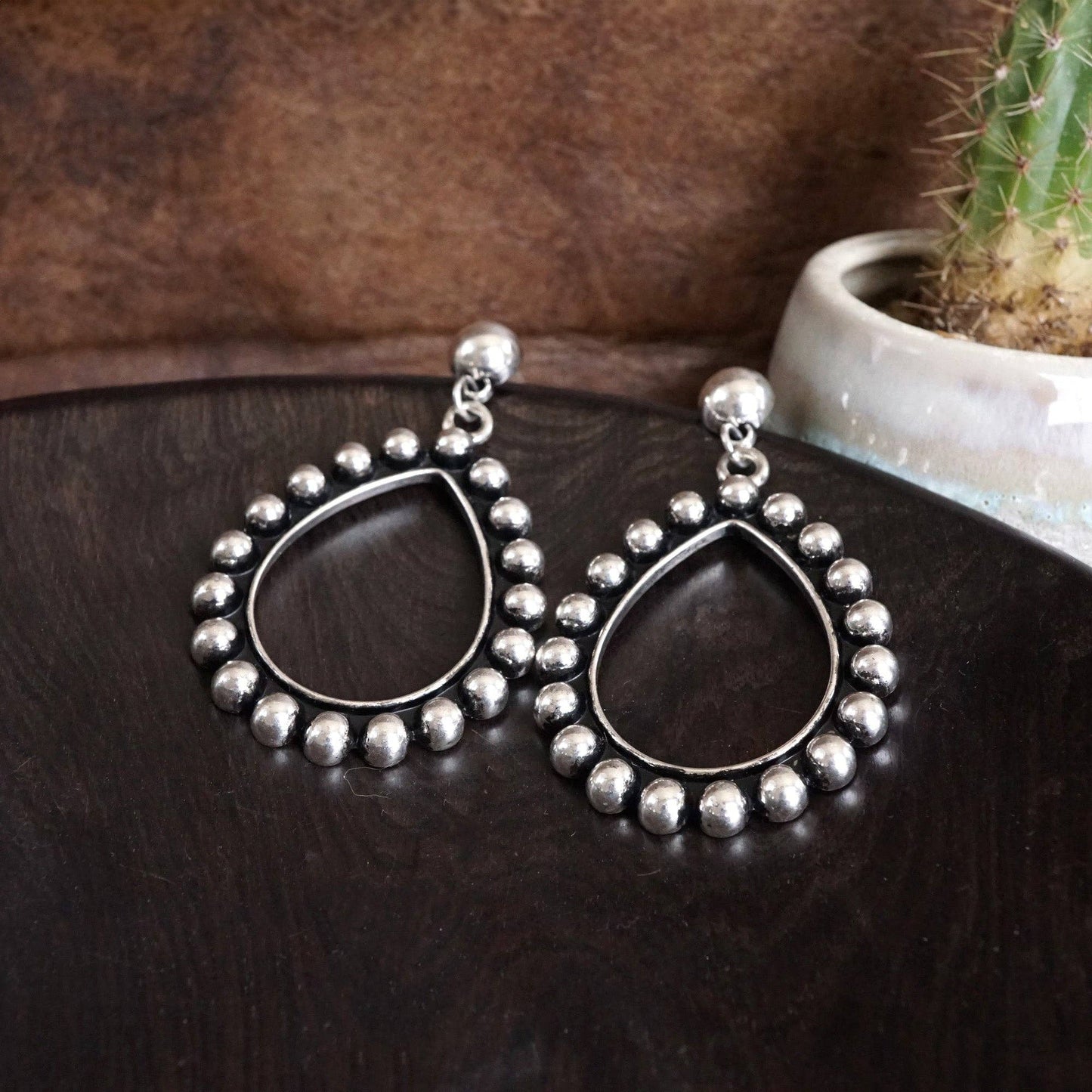 Teardrop Bubble Dangle Earrings