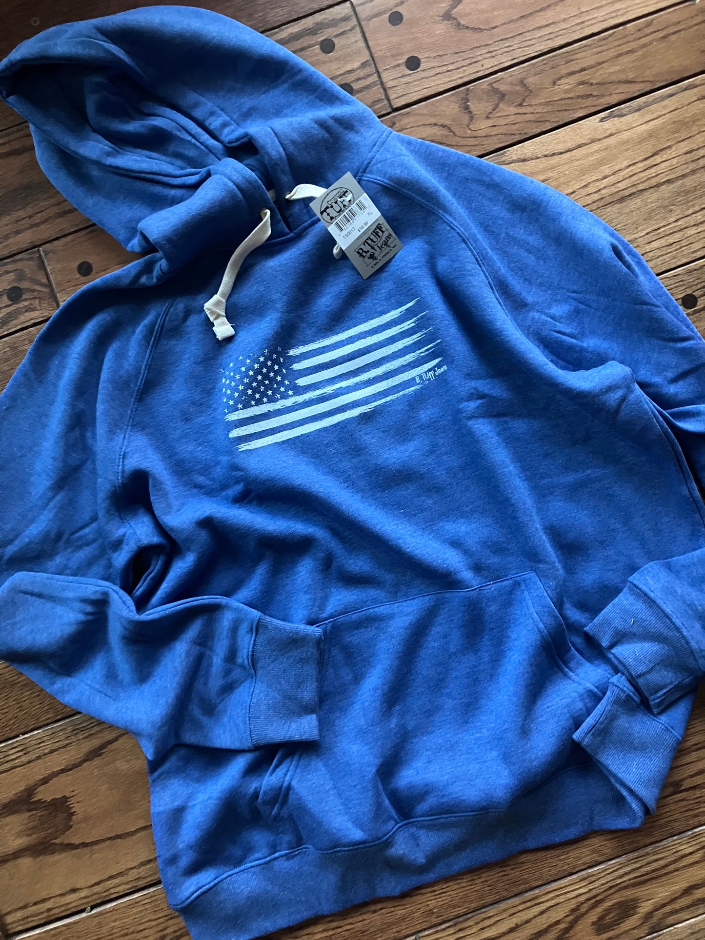 Flag Print Unisex Hooded Sweatshirt by Cowgirl Tuff