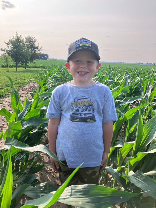 Summer 'Support Your Local Sweet Corn Stand' Toddler Tee