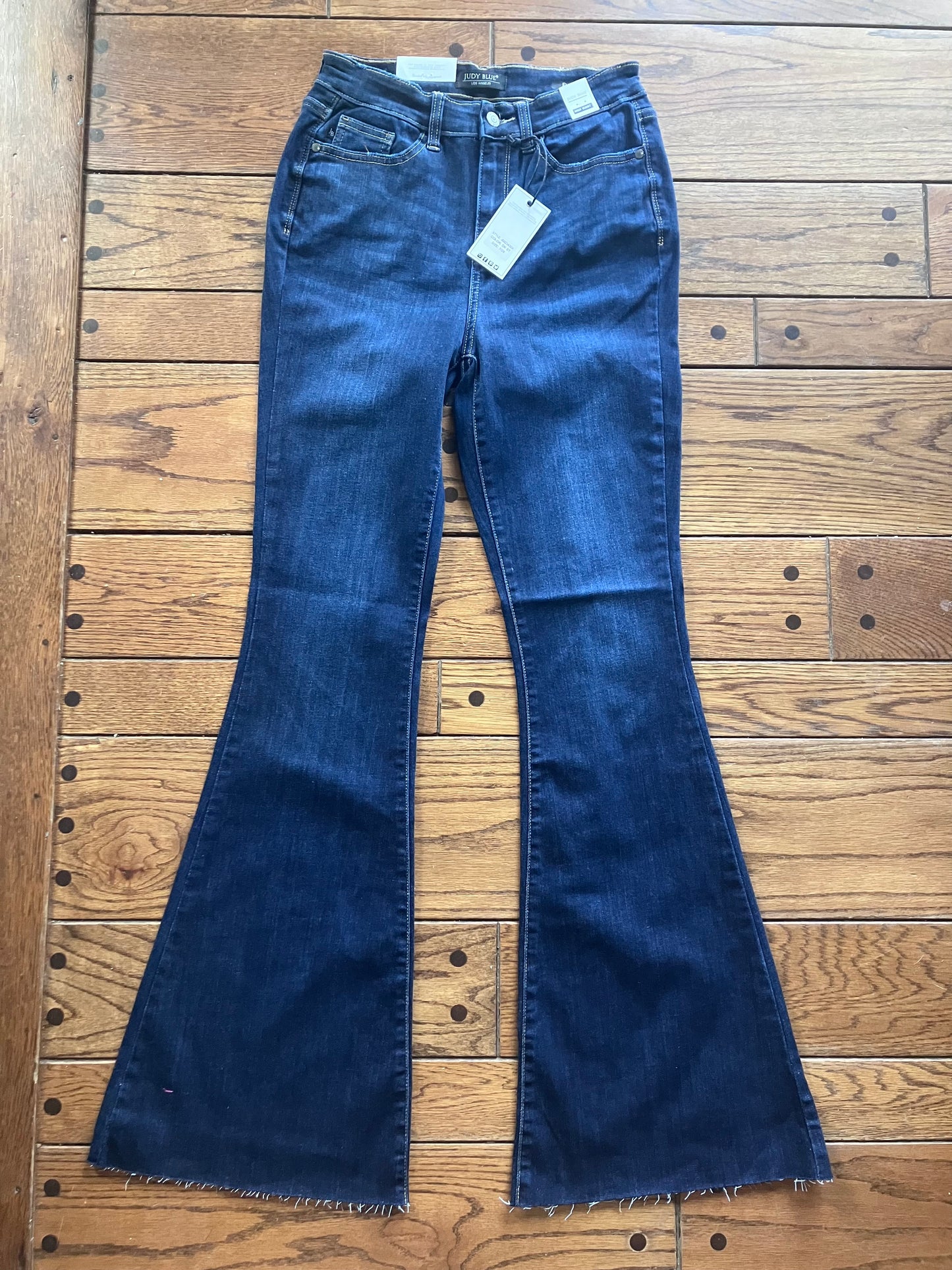 Judy Blue High Waist Raw Hem Flare