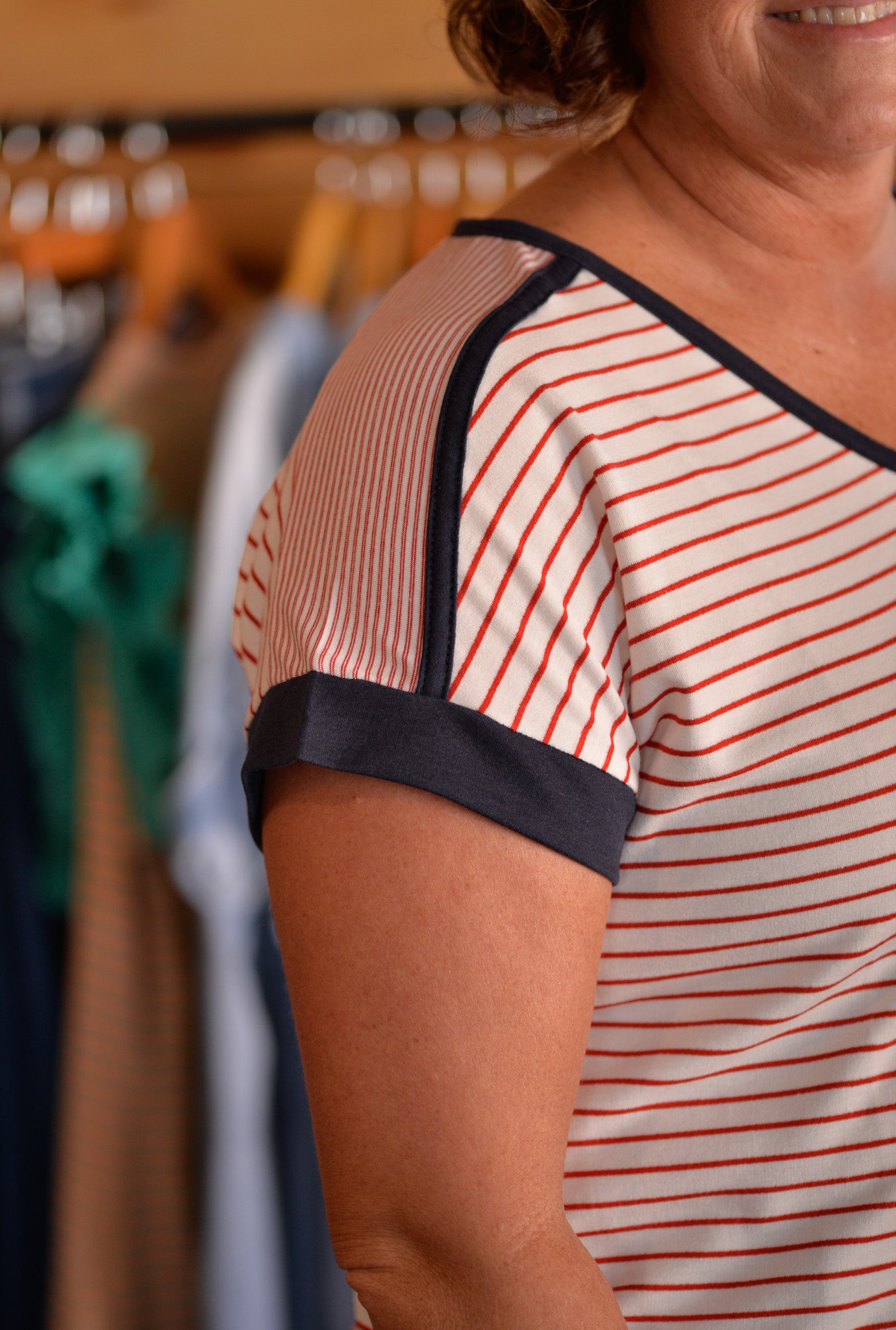 Red and Ivory Stripe