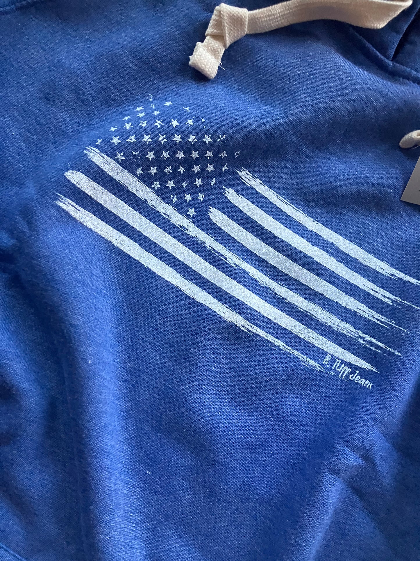 Flag Print Unisex Hooded Sweatshirt by Cowgirl Tuff