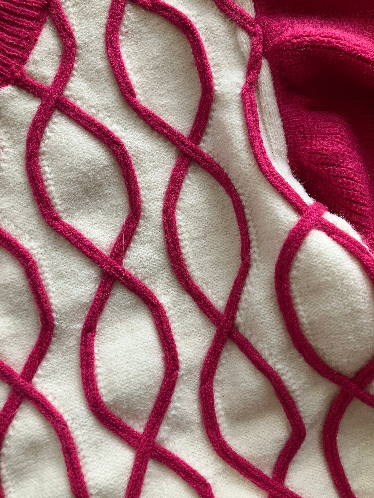 Barbie, Let's Go Party Contrast Ruffle Cable Knit Top