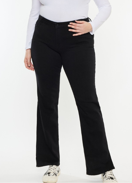 Black Stone Wash Bootcut Jeans 1-22W