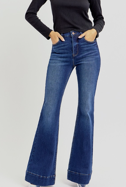 Embree Dark Wash Flare Jeans