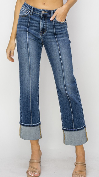 Anessa High Rise Cuffed Denim
