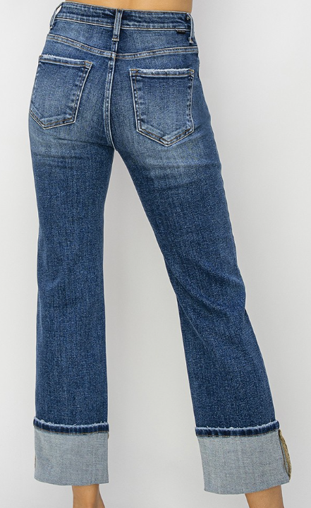 Anessa High Rise Cuffed Denim