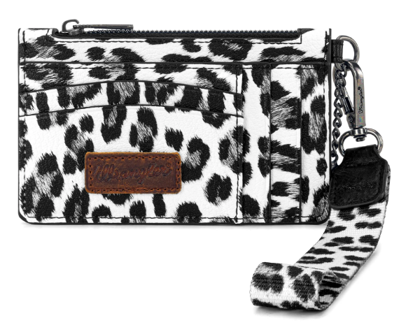 Wrangler Leopard Print Key Chain Wristlet Card Wallet