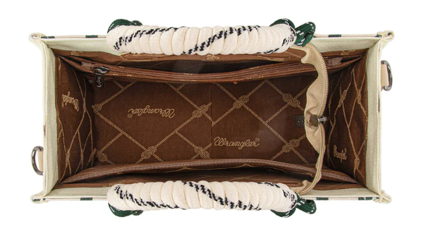 Wrangler Cactus Print Rope Tote Purse