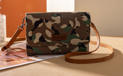 Wrangler Camo Print Canvas Clutch/Crossbody - 2 Colors