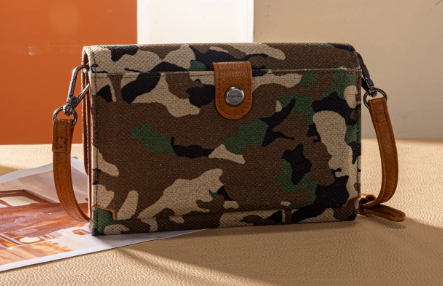 Wrangler Camo Print Canvas Clutch/Crossbody - 2 Colors