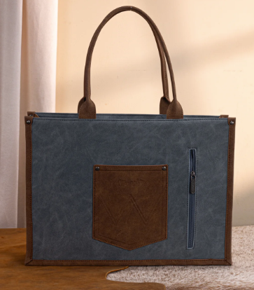 Wrangler Buckle Concealed Carry Large Tote-Jean