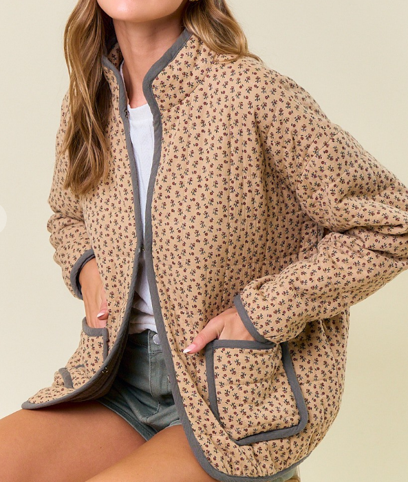 Sandy Blonde Quilted Jacket