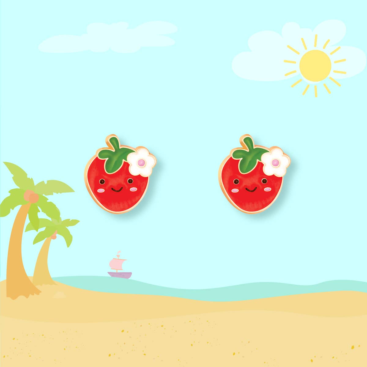 You're Berry Cute Stud Earrings