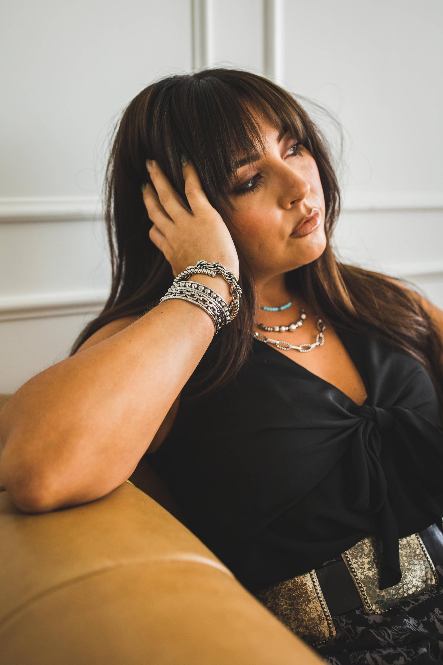 18K Gold Plated Burnished Chunky Rope Cuff