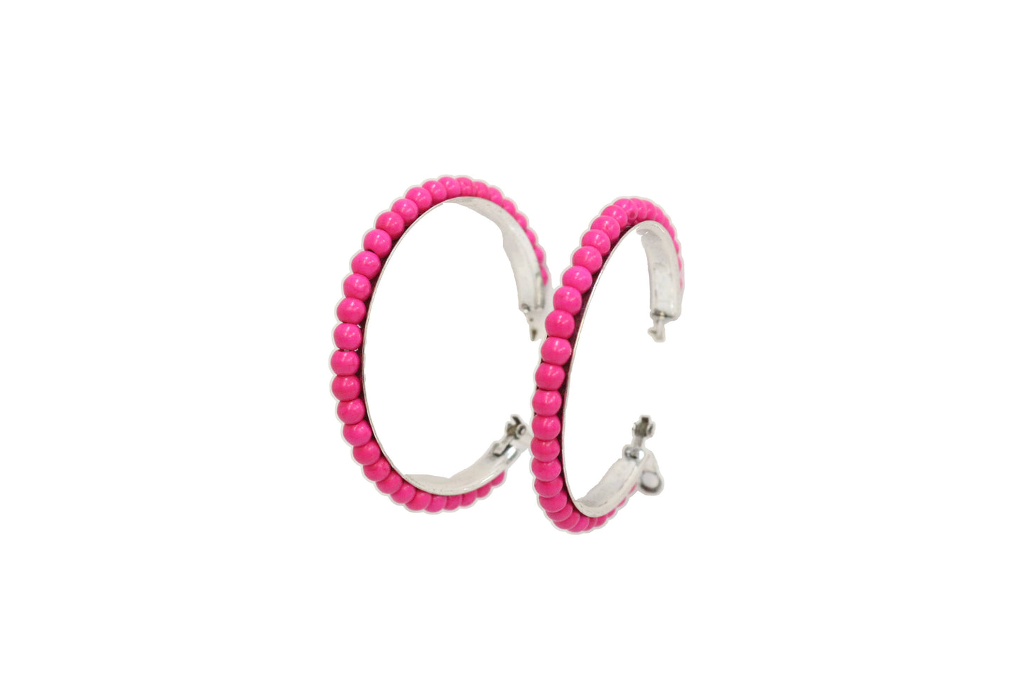 Pink Hoop with Silver Trim