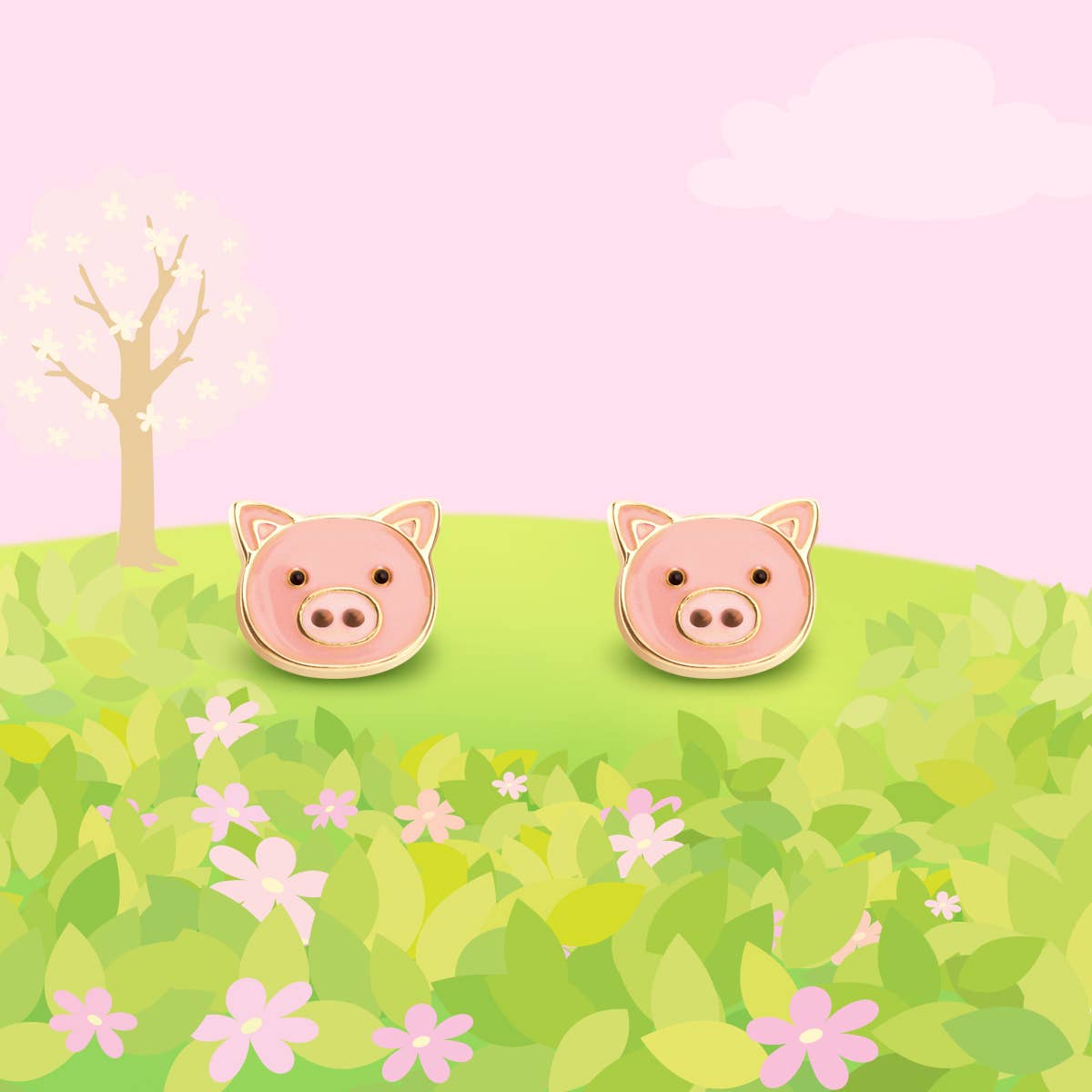 Precious Pig Cutie Stud Earrings