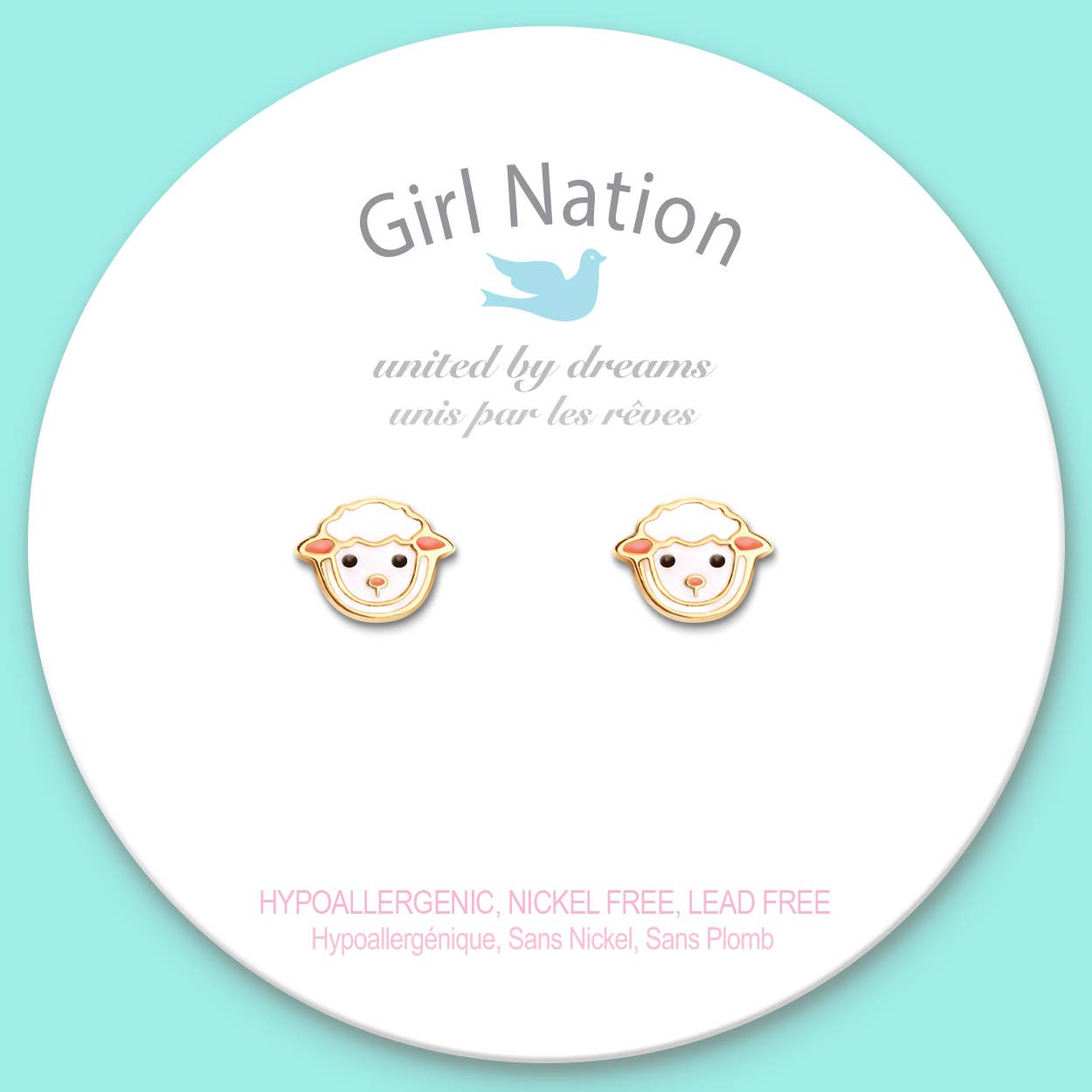 Lovely Lamb Cutie Stud Earrings