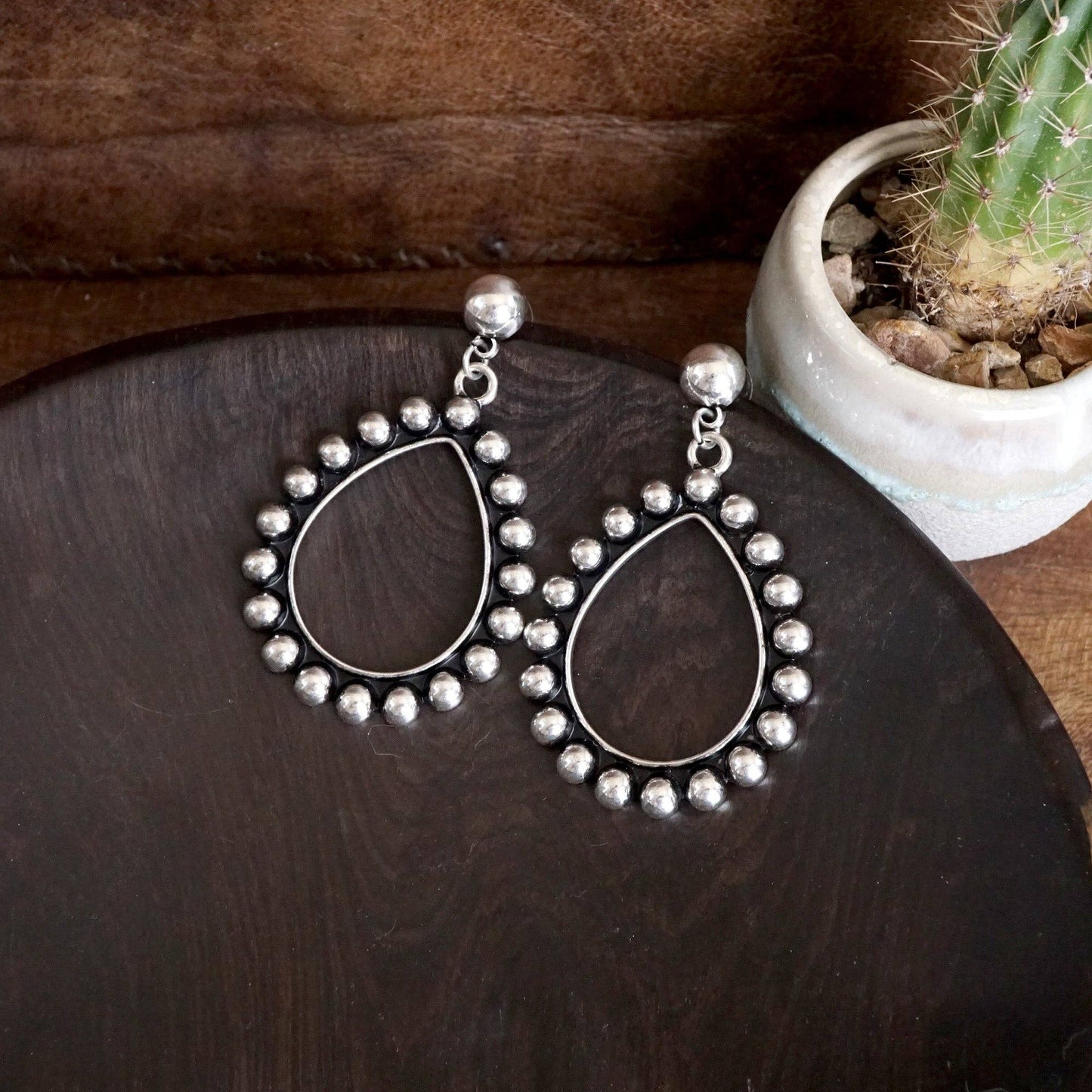 Teardrop Bubble Dangle Earrings
