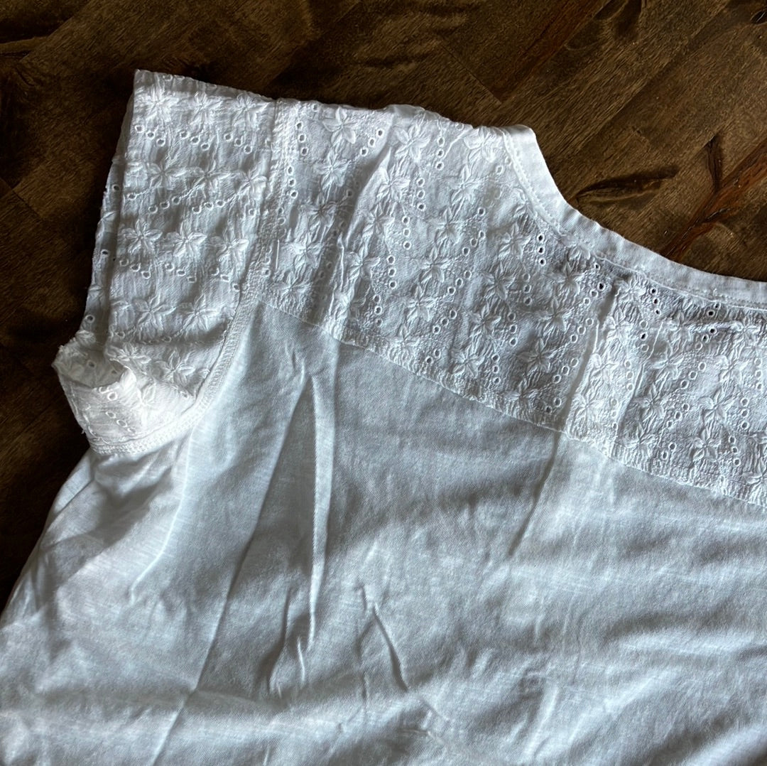 Short Sleeve Lace Knit Top