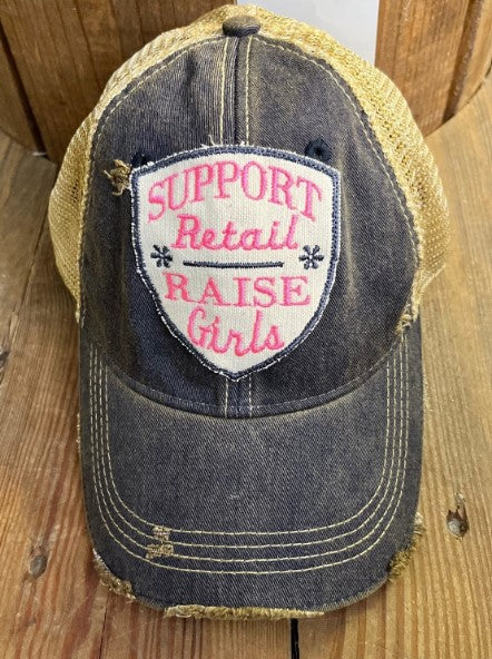 Support Retail, Raise Girls Distressed Hat