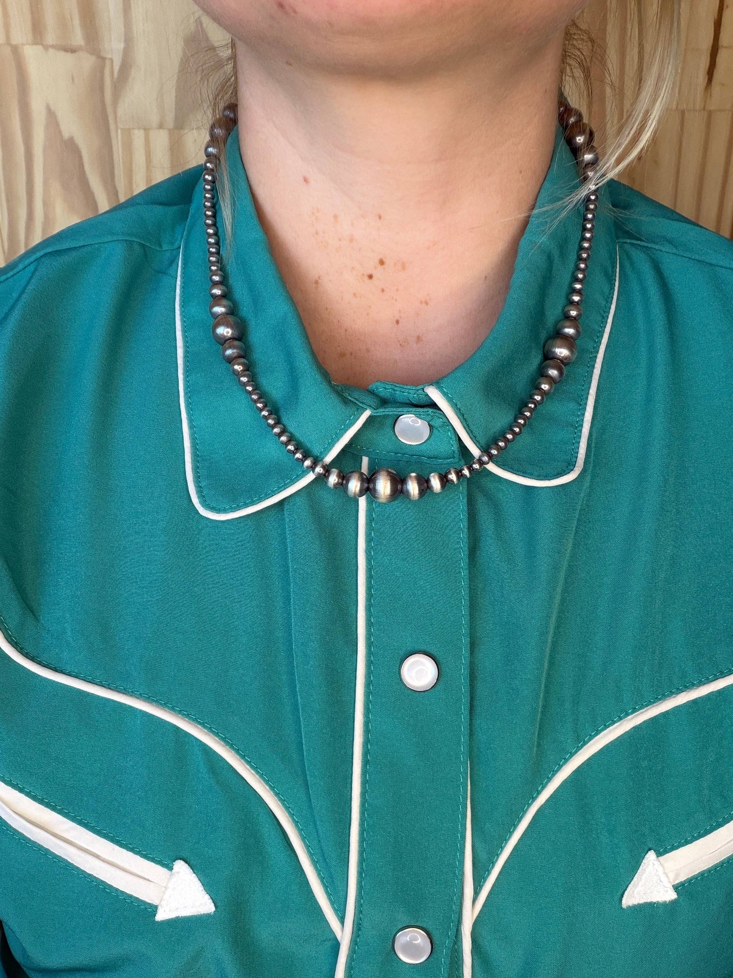 Graduated Sterling Pearls 18"
