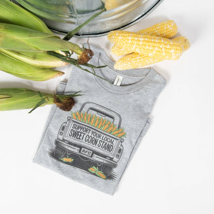 Summer 'Support Your Local Sweet Corn Stand' Toddler Tee