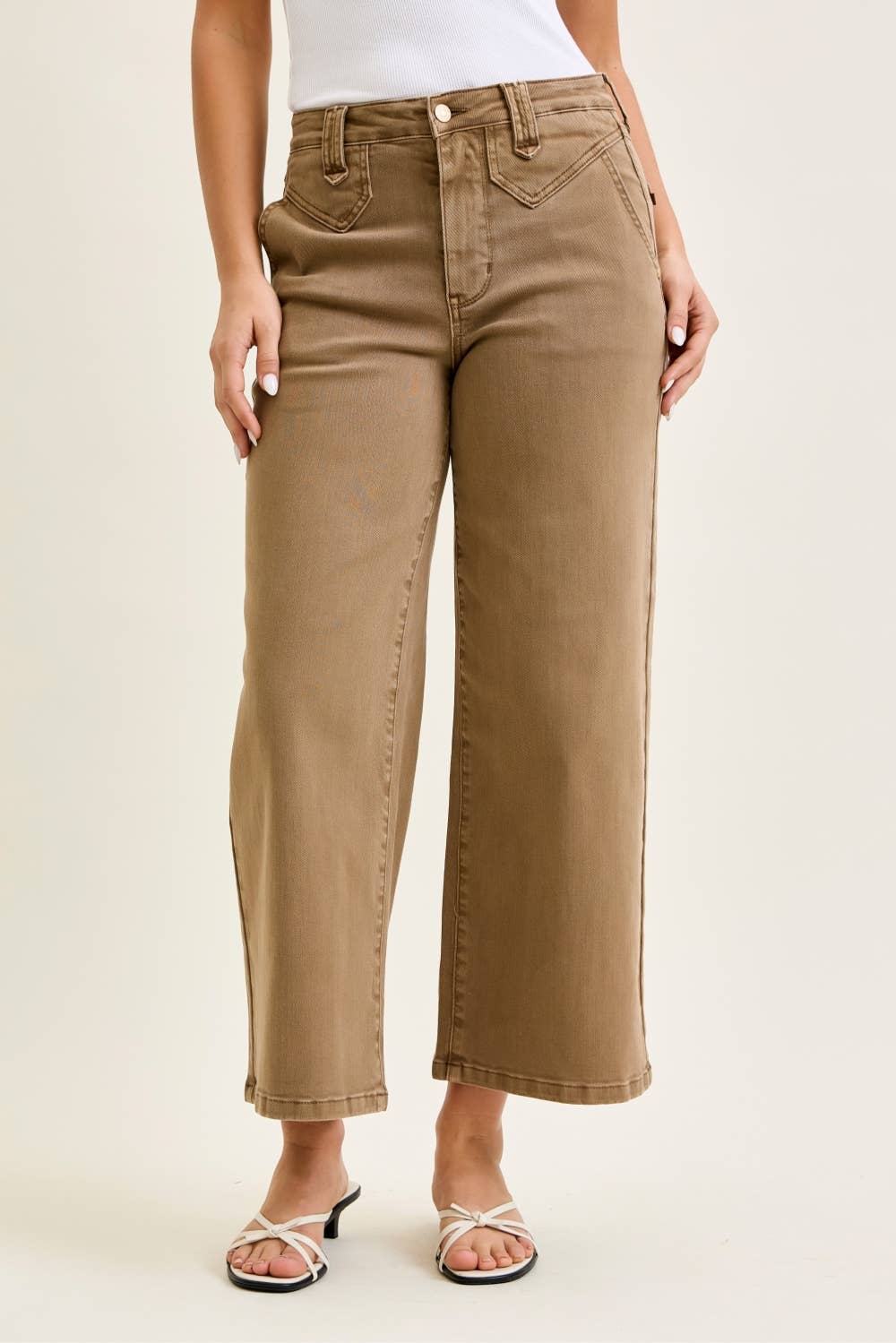 Judy Blue Vintage Front Yoke Tan Pants