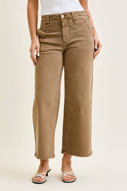 Judy Blue Vintage Front Yoke Tan Pants