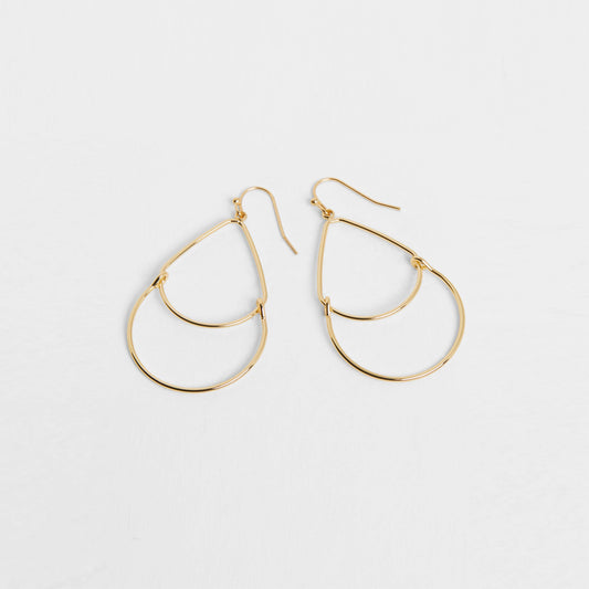 Double Teardrop Dangle Earring