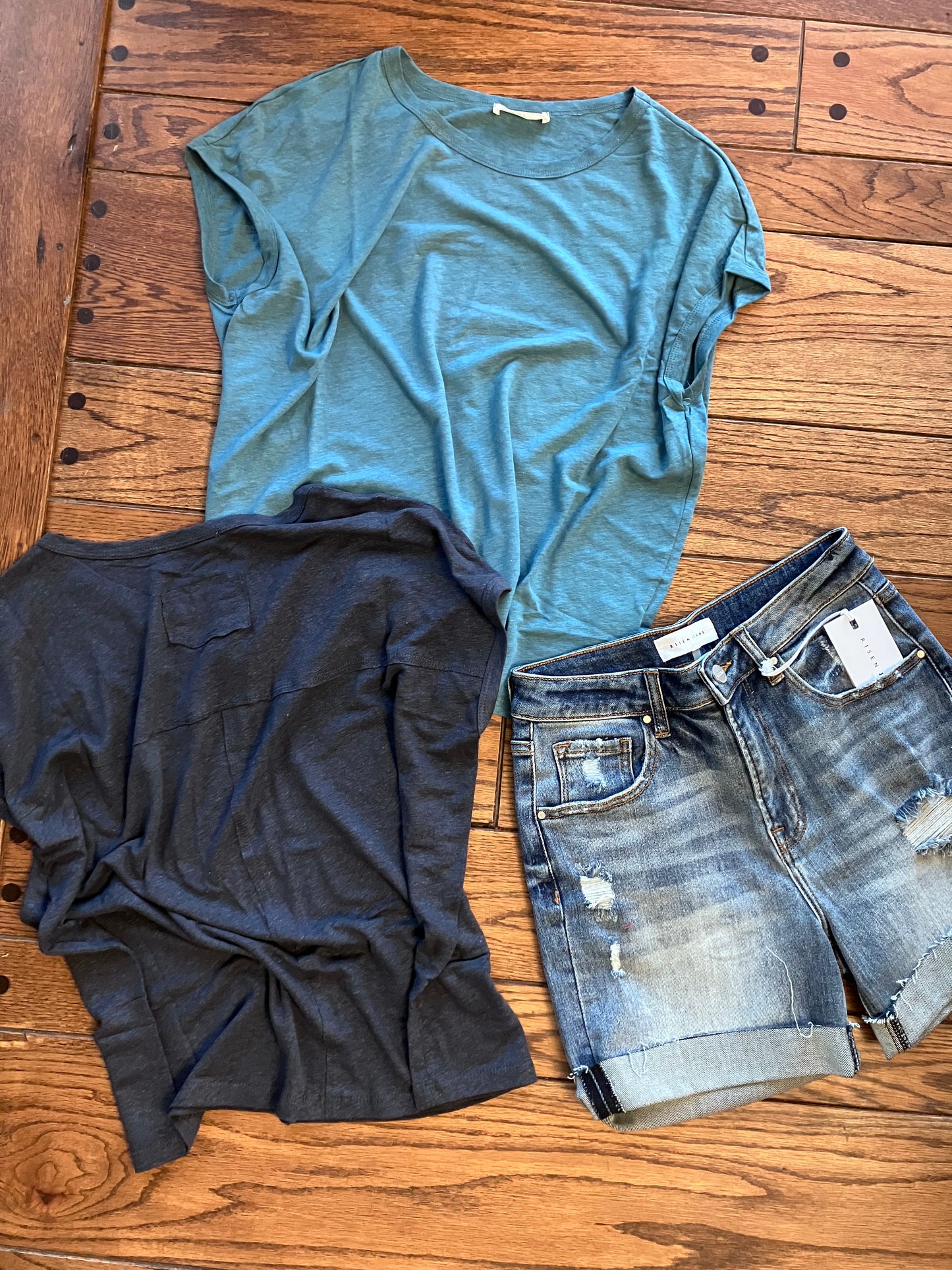 Cap Sleeve Knit Tee 2 colors