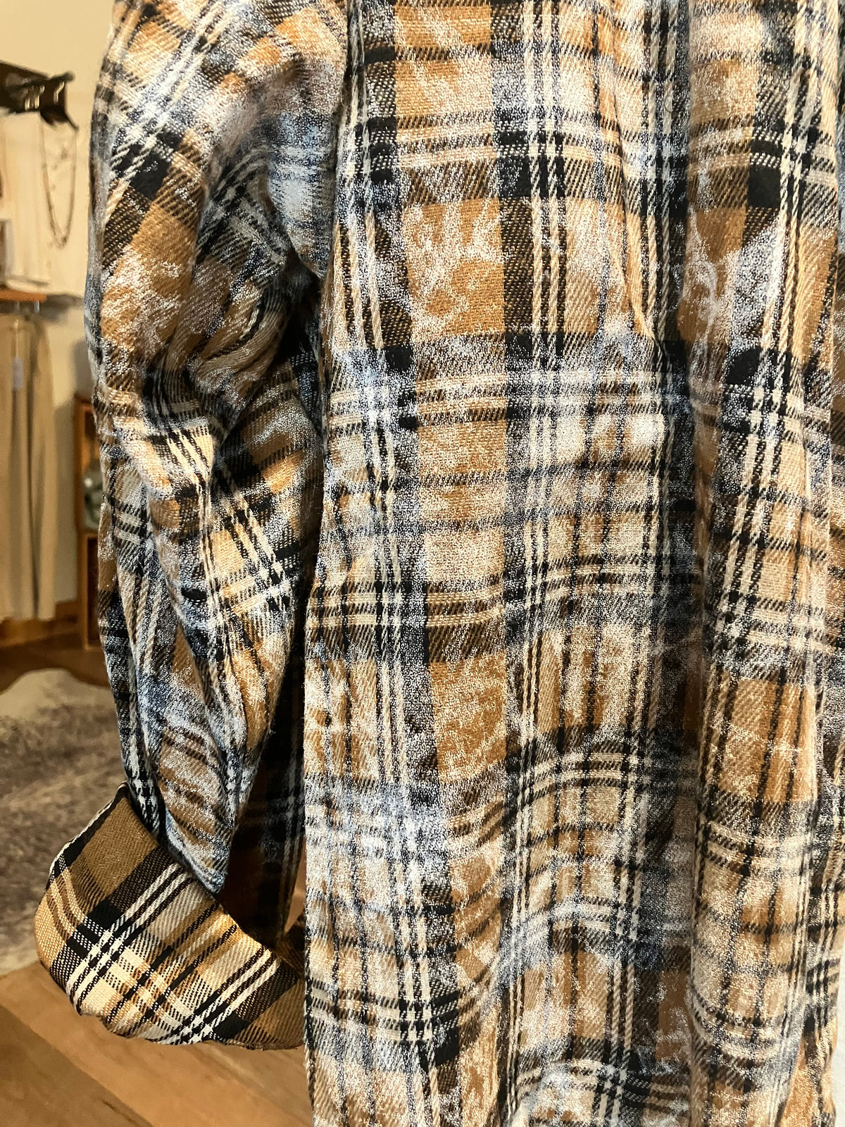 Western Plaid Collared Long Sleeve Shirt