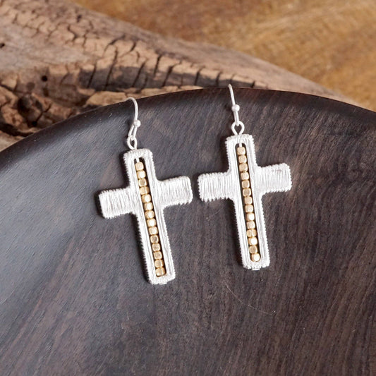 Cross Dangle Earrings