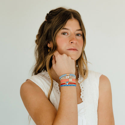 "Free" Patriotic Hair Tie Bracelets