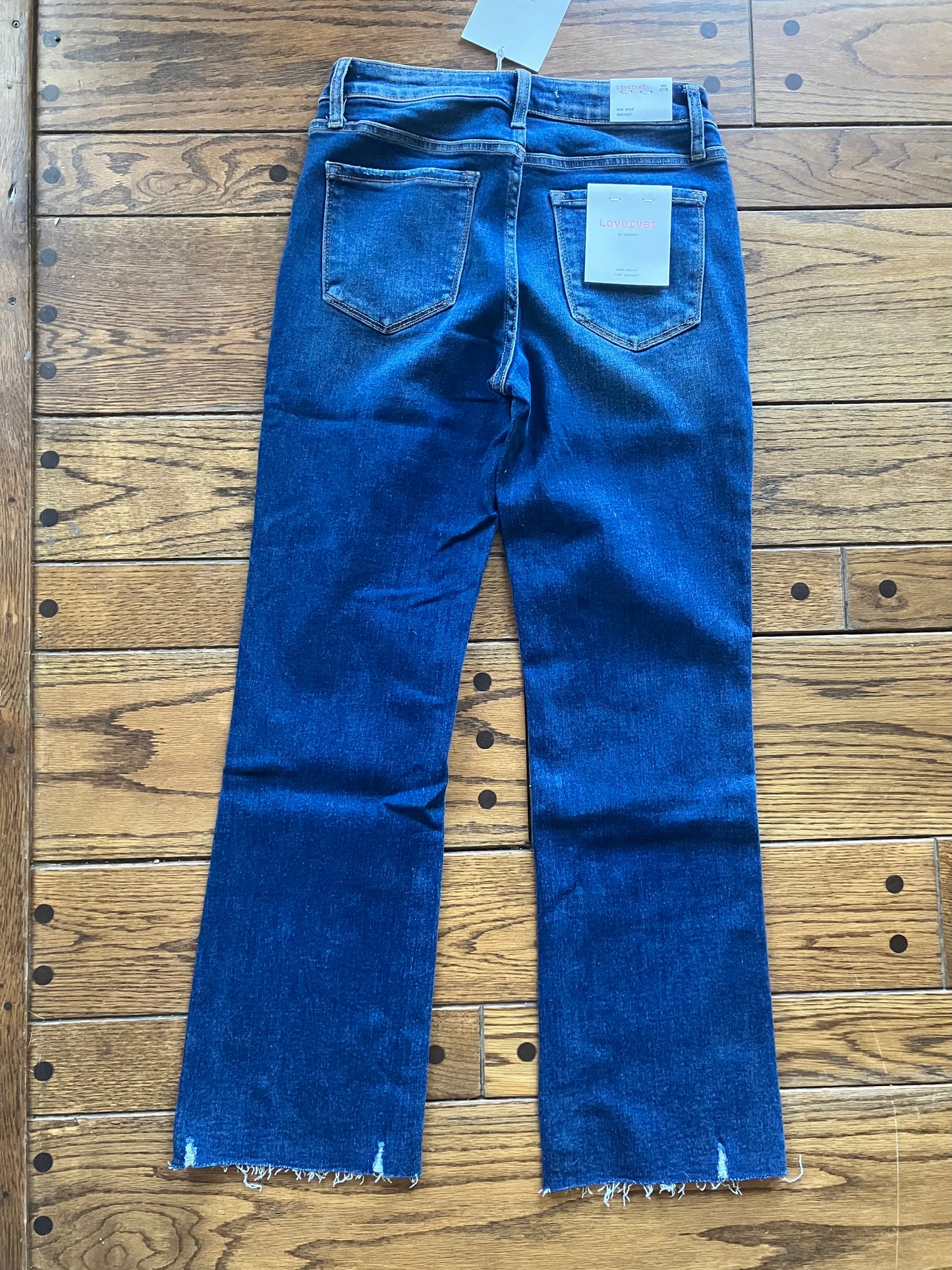 Mid Rise Dark Wash Bootcut Jeans 27.5" Inseam