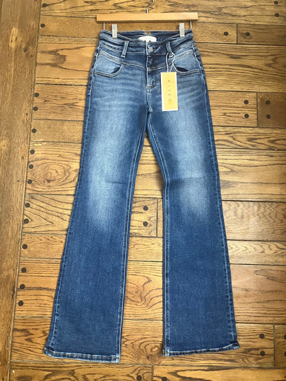 Bootcut Jeans with Detailed Yoke 34" Inseam