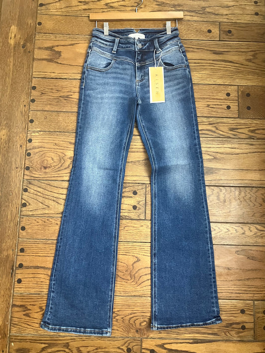 Bootcut Jeans with Detailed Yoke 34" Inseam