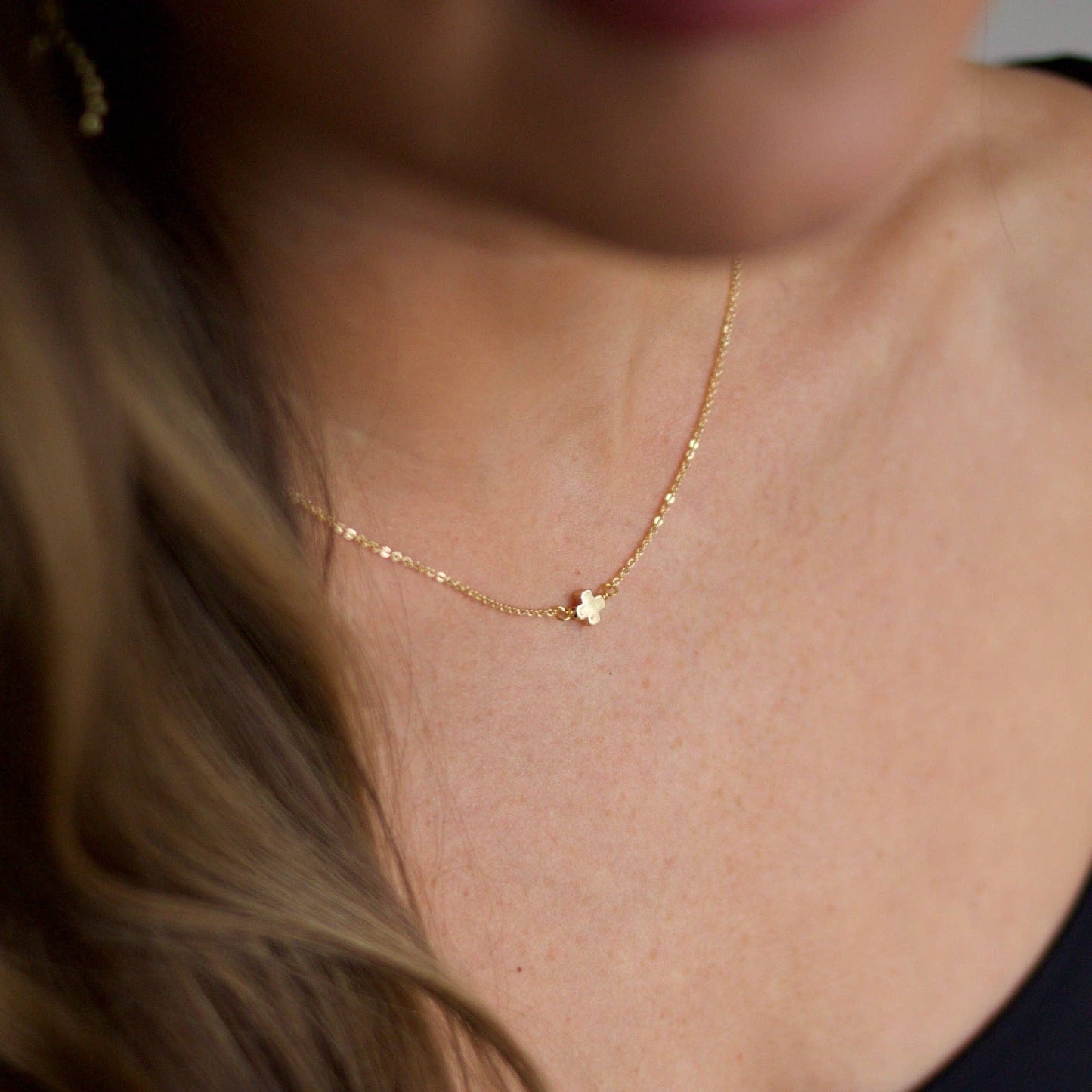 Dainty Heart & Cross Necklace