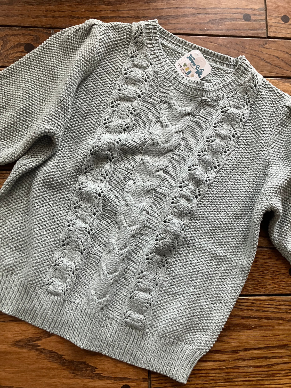 Chunky Knit Puff Shoulder Sweater Top