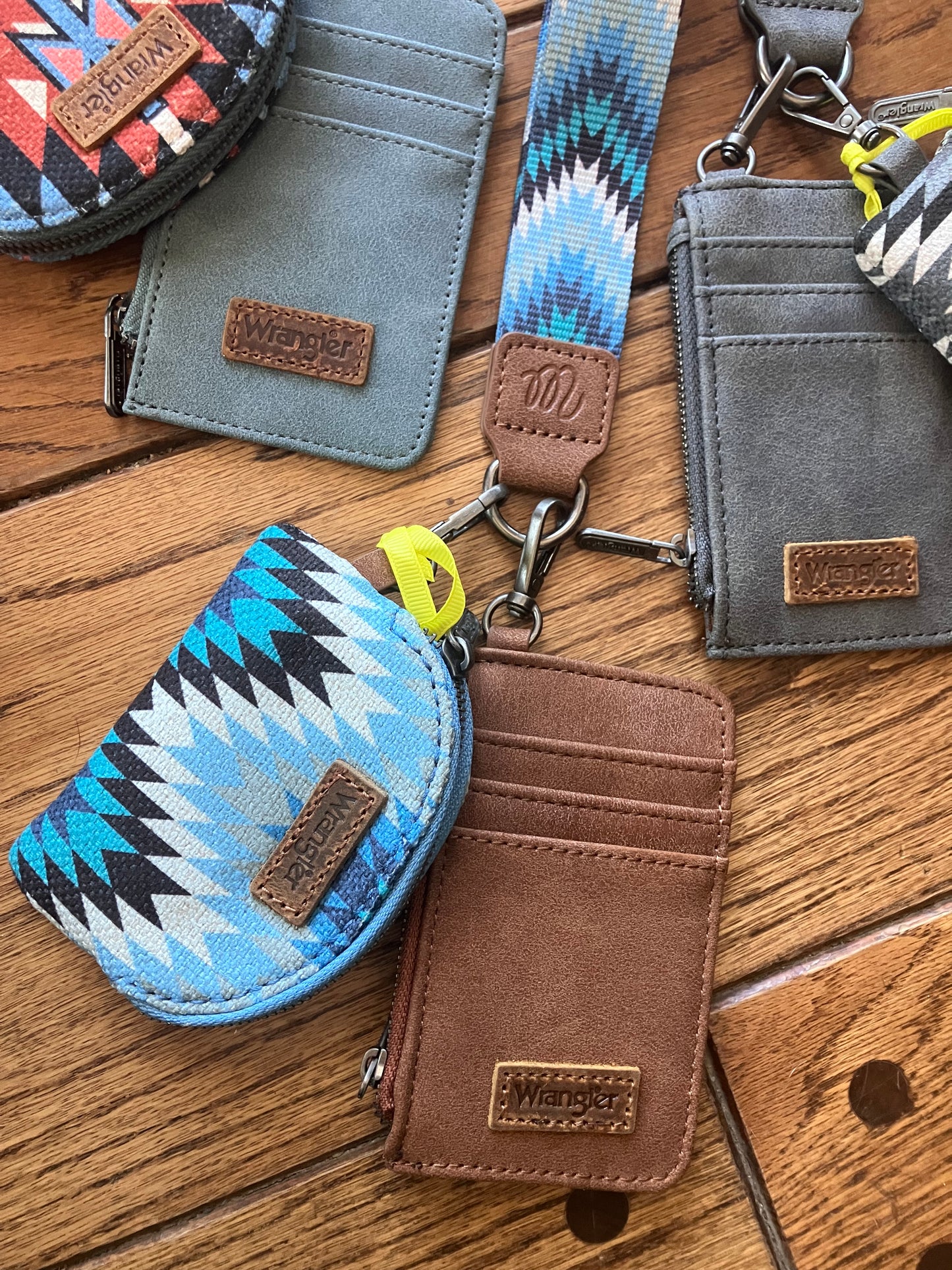 Wrangler Southwestern Art Print Dual Pouch Wristlet