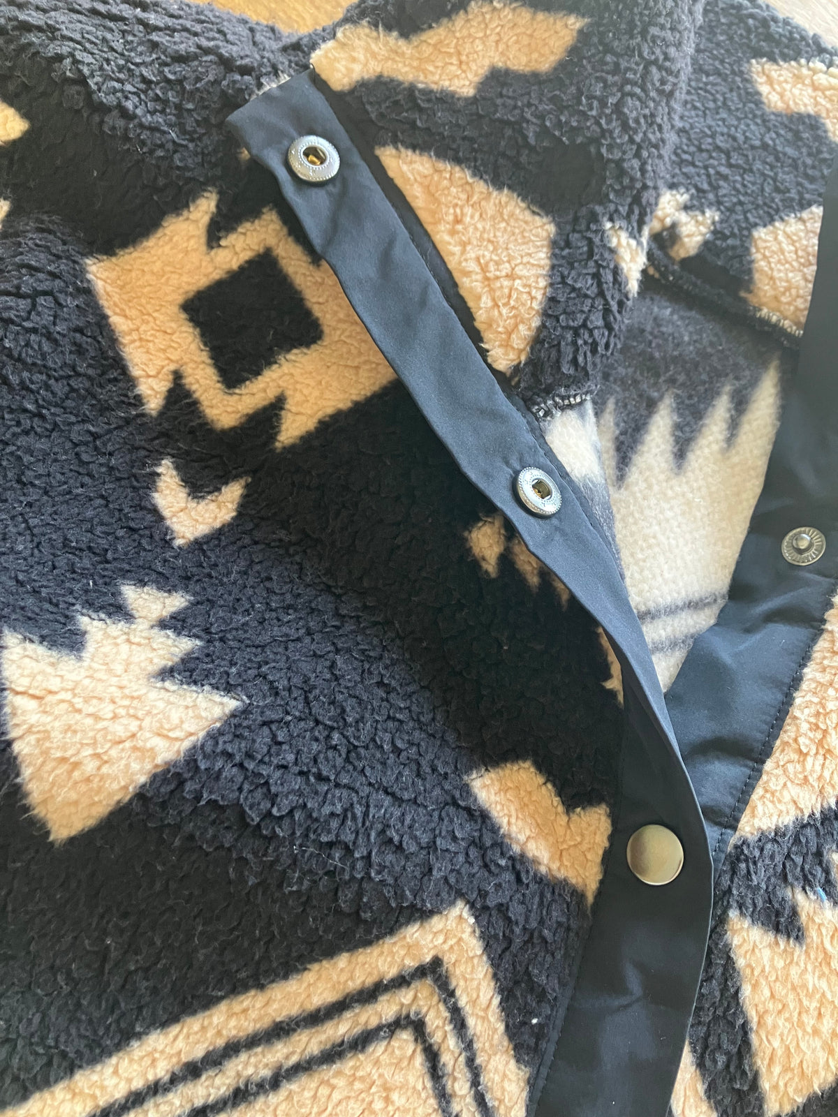 Western Geometric Fleece Quarter-Zip Pullover