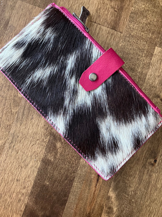 Hair-On Cowhide Bi-Fold Wallet/Card Organizer