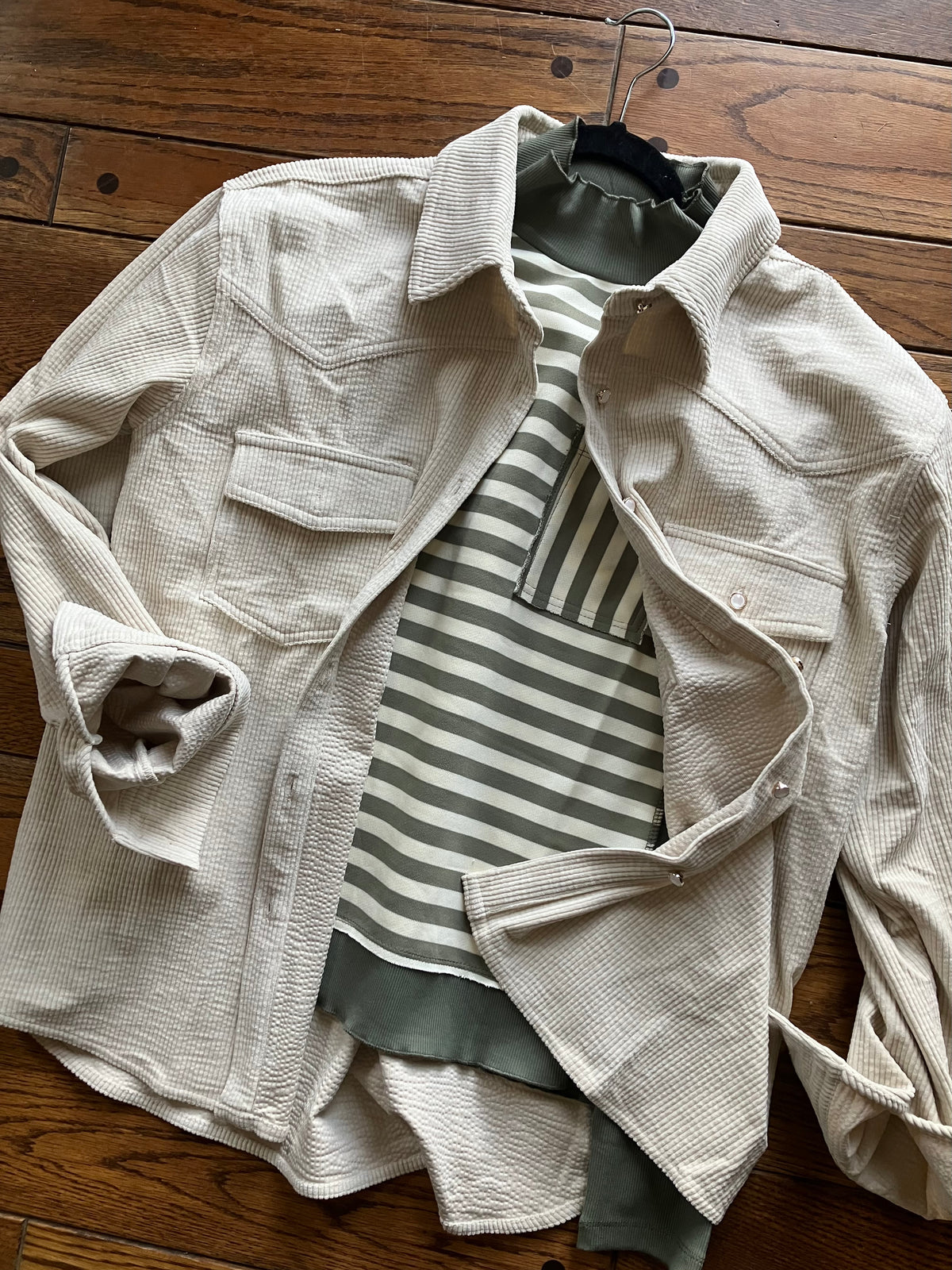 Corduroy Western Pearl Button Shirt