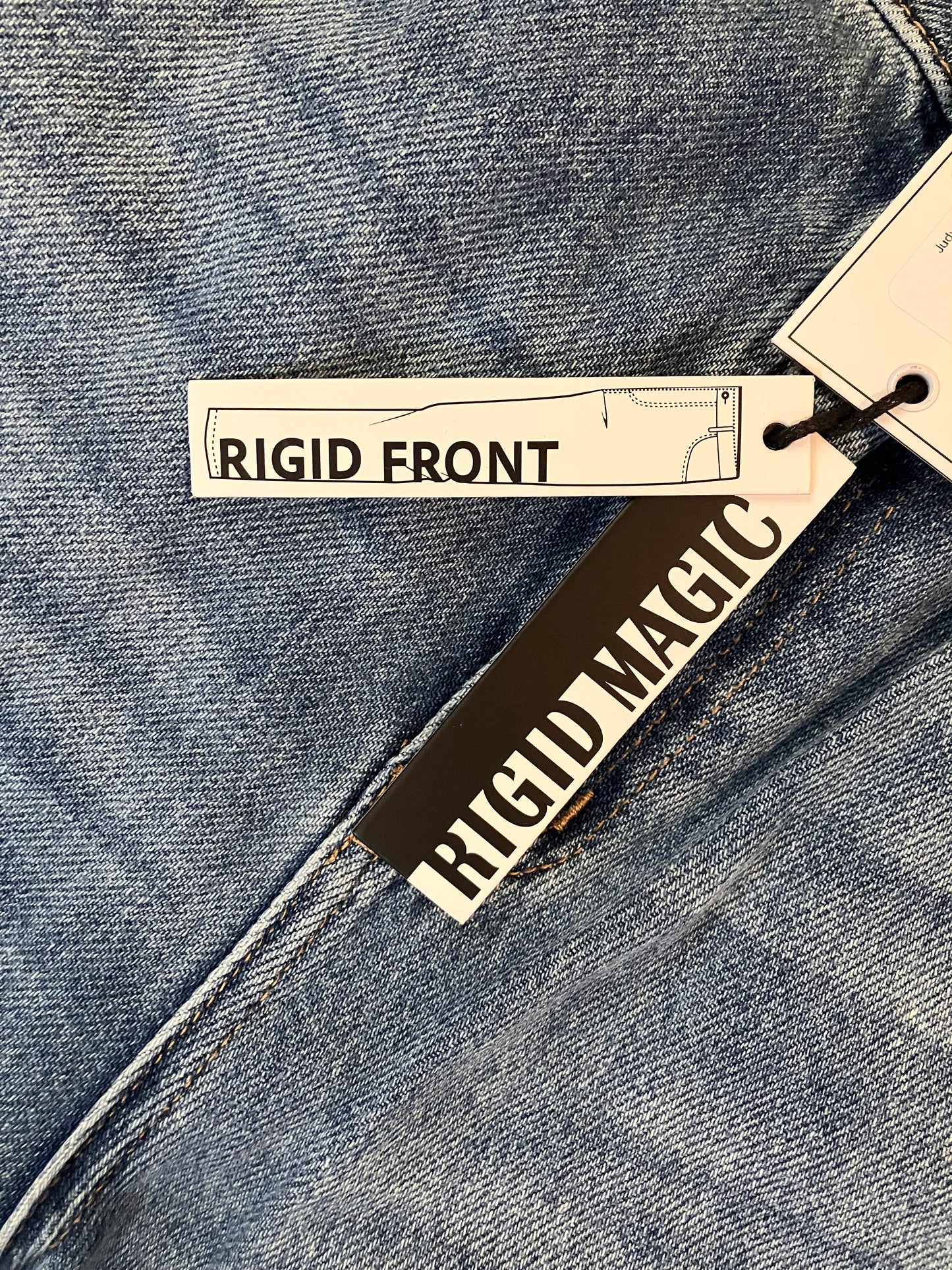 Judy Blue Rigid Magic Destroy Straight Denim Plus