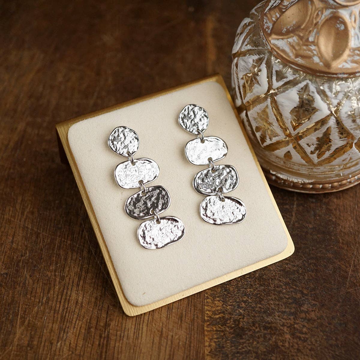 Elliptic Trio Drop Earrings